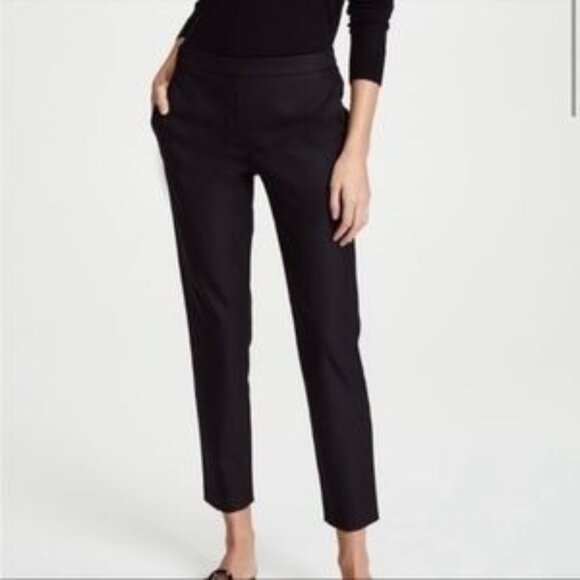 NWOT Theory Yanette Pant Size 2 Black Ankle length - Picture 1 of 8